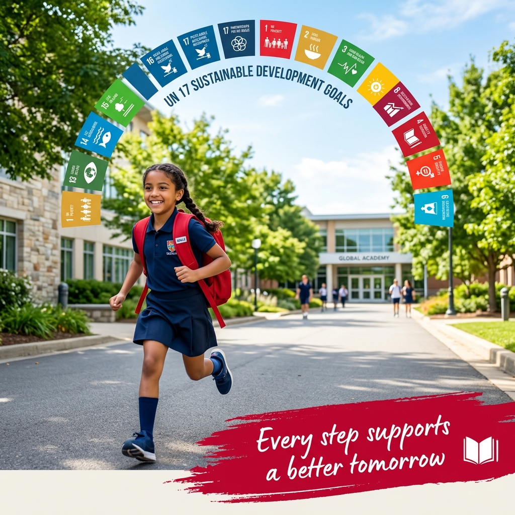 Quality Education Runner with SDG Wheel